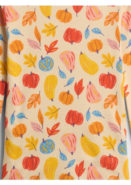 Bebek Sarı Grafik Baskılı Pijama Takımı fiyatları