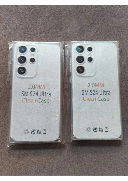 Samsung S24 Ultra Uyumlu Şeffaf Simli Silikon Kılıf fırsatları