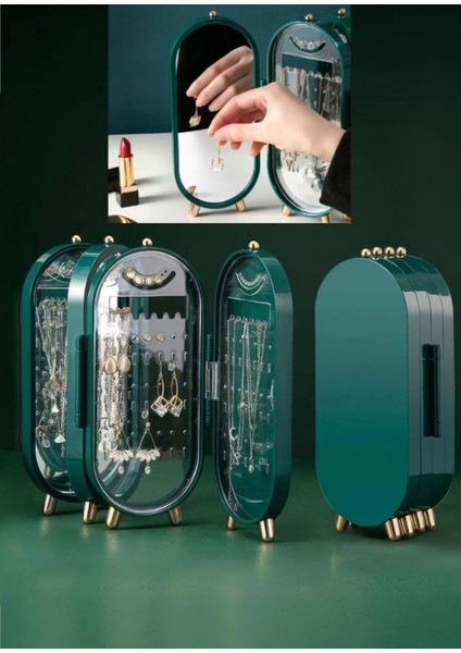 Katlanabilir Aynalı ve Ayaklı Takı Standı