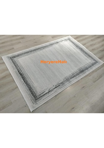 Quka Halı Istanbul Siyah Gri %100 Akrilik 160X230 cm Modern Halı