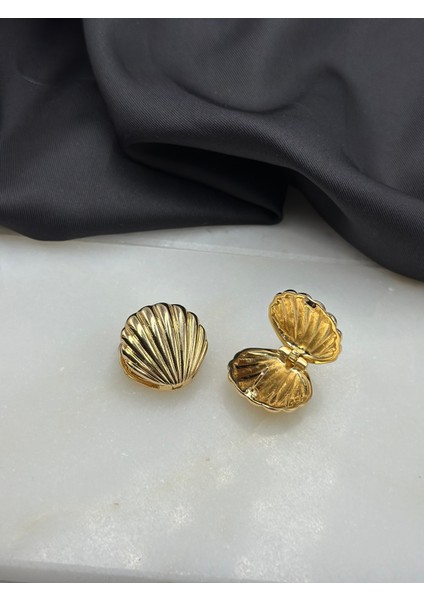 Gold Altın Istiridye Model Tasarım Sallantılı Küpe fiyatları