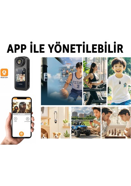 Mini Taşınabilir Aksiyon Kamera – 2.7k Ultra Hd Video, 180° Döner Lens, Wi-Fi Bağlantılı, 1.47″ Hd Ekran, Kompakt Vlogging & Spor Kamerası Mıknatıslı modelleri