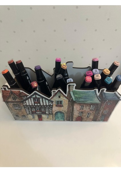 Ahşap Şirin Evler Çocuklar Için Masaüstü Kalemlik Kalem Kutusu ve Organizer fiyatları