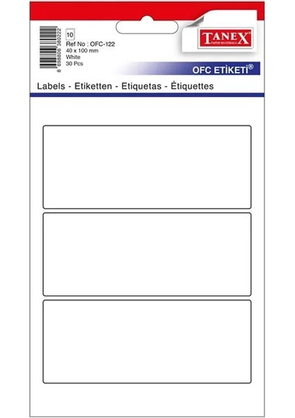 Ofis ETIKETI 40X100 Beyaz(30) OFC-122