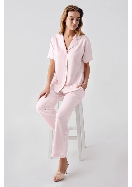 Freshness 324 Kadın 4'lü Sabahlıklı Şorlu Pijama Takımı