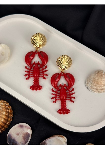Gold Istiridye Detaylı Yengeç Figürlü Sallantılı Marka Model Küpe fiyatları