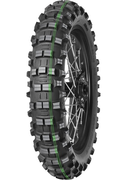 120/90-18 Mitas Terra Force-Ef 65M Super Soft Çift Yeşil Çizgi Arka Lastik