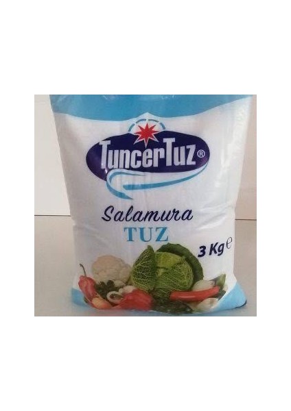 Salamura Tuzu 3 kg (Turşuluk, Yaprak, Peynirlik Tuz )