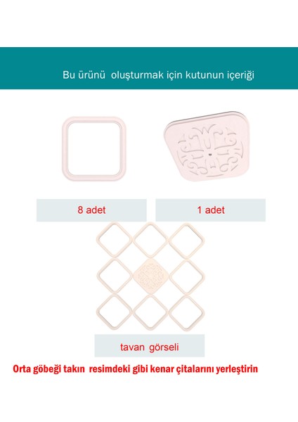 Lamba Tavan Göbeği MODÜLER-KARE-EGIMLI-54-9-PARÇA-56C fırsatları