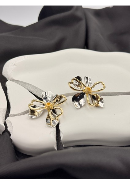 Çift Renkli Serenay Marka Model Tasarım Küpe