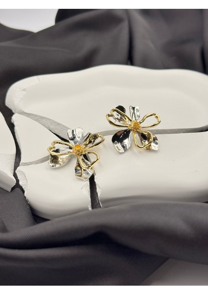 Çift Renkli Serenay Marka Model Tasarım Küpe modelleri