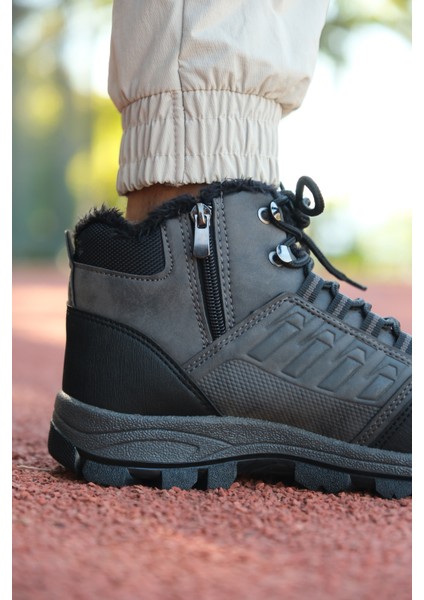 Unisex Füme Outdoor Bot – 1. Sınıf Malzeme, Fermuarlı, Ortopedik Taban ve Koku Önleyici Astar fırsatları