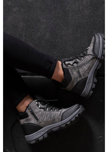 Füme Unisex Trekking Bot – 1. Sınıf Malzeme, Fermuarlı, Ortopedik ve Kaymaz Tabanlı Outdoor Ayakkabı