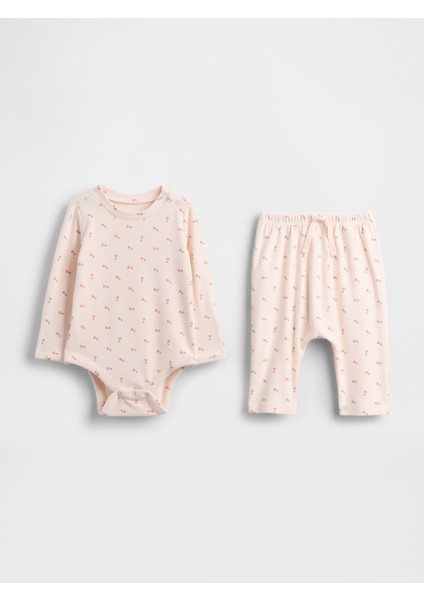 Bebek Açık Pembe Baby Softspun Bodysuit Outfit Set