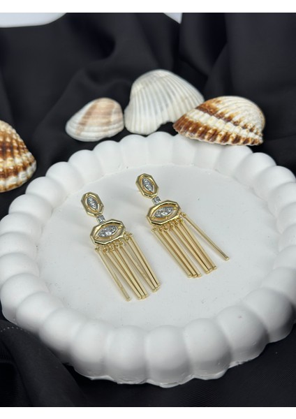 Gold Sallantılı Marka Model Küpe