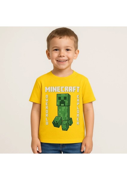 Mınecraft Erkek Çocuk Pamuklu Tişört modelleri