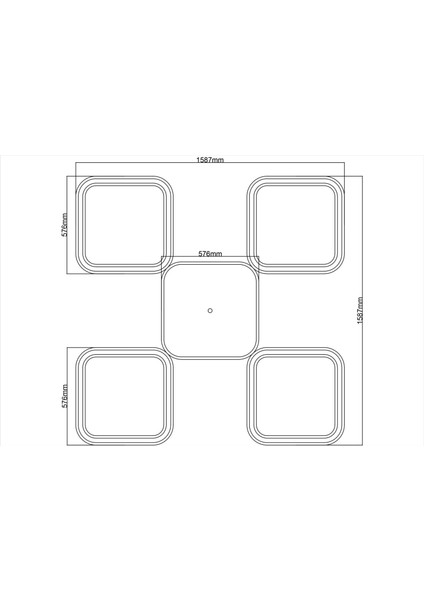Lamba Tavan Göbeği MODÜLER-KARE-EGIMLI-54-5-PARÇA-56C modelleri