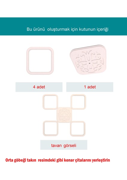 Lamba Tavan Göbeği MODÜLER-KARE-EGIMLI-54-5-PARÇA-56C fırsatları
