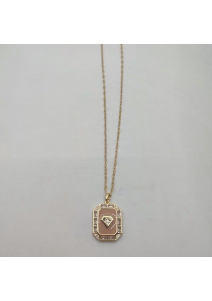 Luli Özel Tasarım Gold Renk Paslanmaz Çelik Kolye