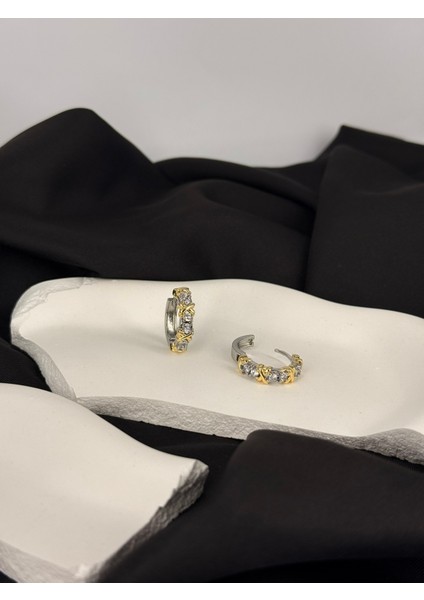 Xoxo Marka Model Halka Çelik Küpe