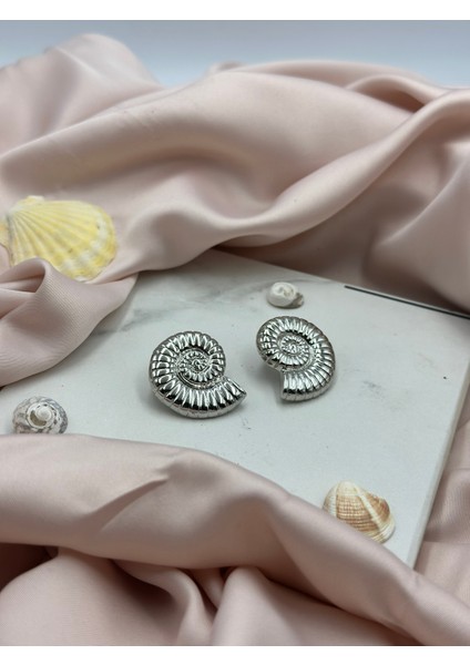 Gümüş Deniz Kabuğu Model Tasarım Küpe