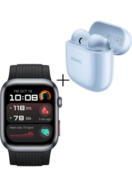 Watch D2 Siyah Akıllı Saat+ Huawei Kulaklık Hediye