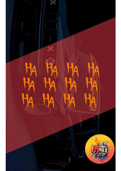 Hahaha Sticker Hologram A5 15X21 cm Araba Motor Kask Hologram Cam Etiket Sticker Oto Sticker