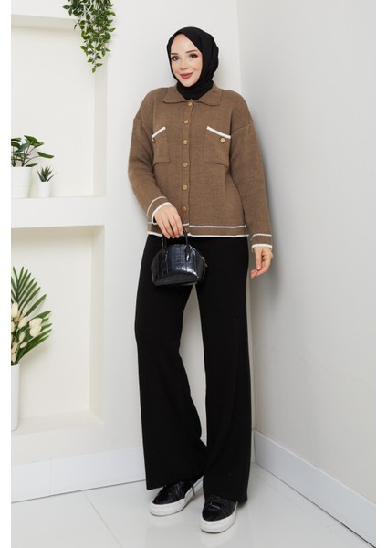 Kadın Gold Düğmeli Spor Ceket Hırka -PMK450 fiyatları