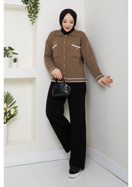 Kadın Gold Düğmeli Spor Ceket Hırka -PMK450 fırsatları