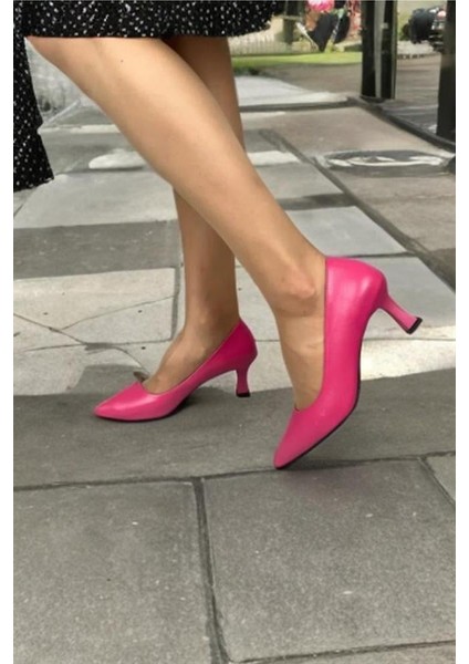 Kadın Fuşya 6 cm Ince Topuklu Stiletto fiyatları
