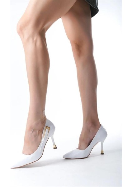 Kadın Fascino Beyaz Rugan Stiletto Topuklu Ayakkabı fiyatları