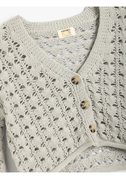 Ajurlu Hırka V Yaka modelleri