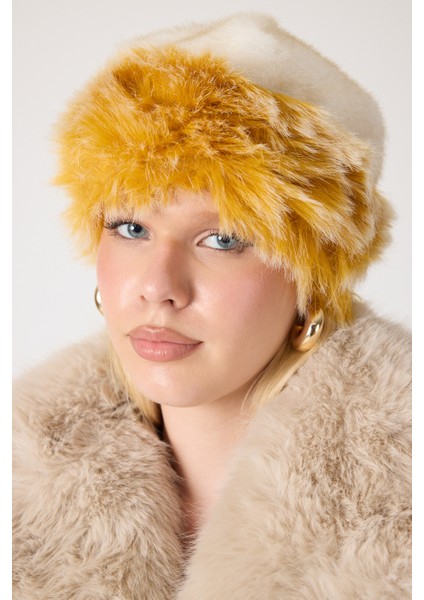 Premium Kürk Şapka Civciv & Kırçıl Beyaz modelleri