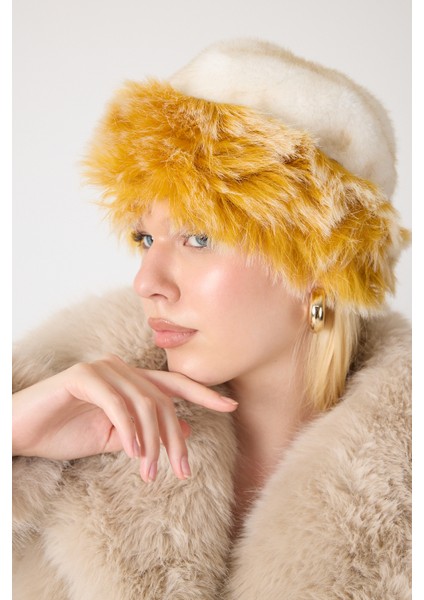 Premium Kürk Şapka Civciv & Kırçıl Beyaz fırsatları