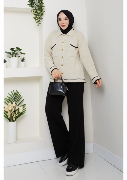 Kadın Gold Düğmeli Spor Ceket Hırka -PMK450 fiyatları