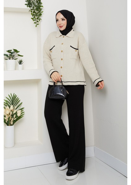 Kadın Gold Düğmeli Spor Ceket Hırka -PMK450 modelleri