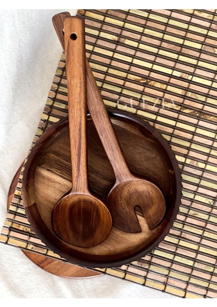 2’li Akasya Ahşap Kaşık Seti | Salata Kaşığı fiyatları