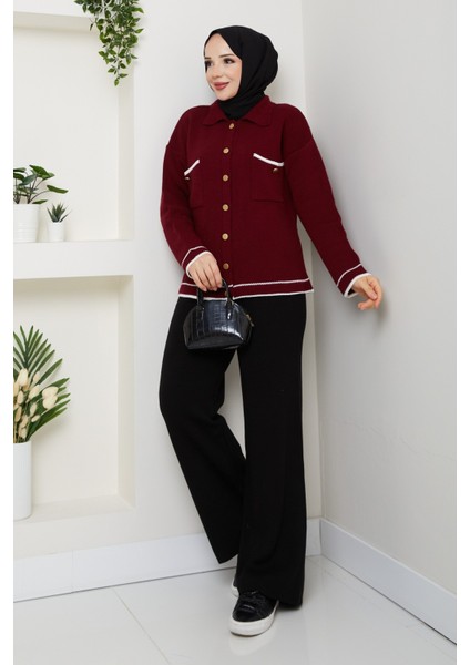 Kadın Gold Düğmeli Spor Ceket Hırka -PMK450 fiyatları