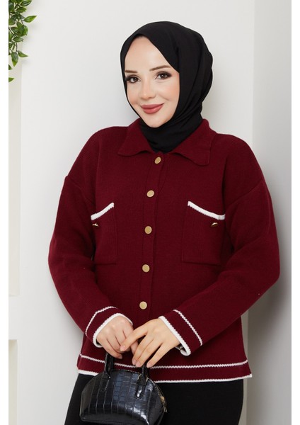 Kadın Gold Düğmeli Spor Ceket Hırka -PMK450 fırsatları