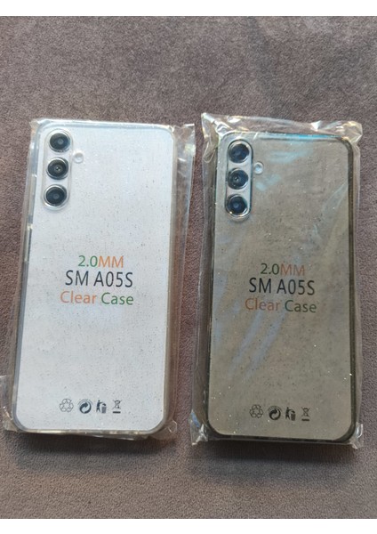 Samsung A05S Uyumlu Şeffaf Simli Silikon Kılıf