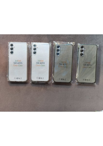 Samsung A05S Uyumlu Şeffaf Simli Silikon Kılıf indirimleri