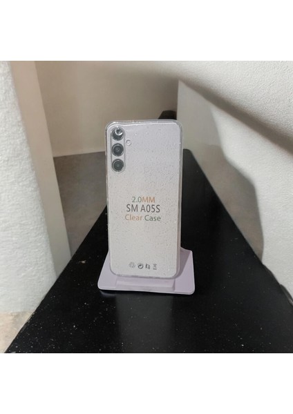 Samsung A05S Uyumlu Şeffaf Simli Silikon Kılıf
