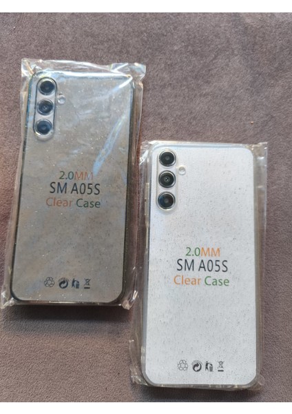 Samsung A05S Uyumlu Şeffaf Simli Silikon Kılıf