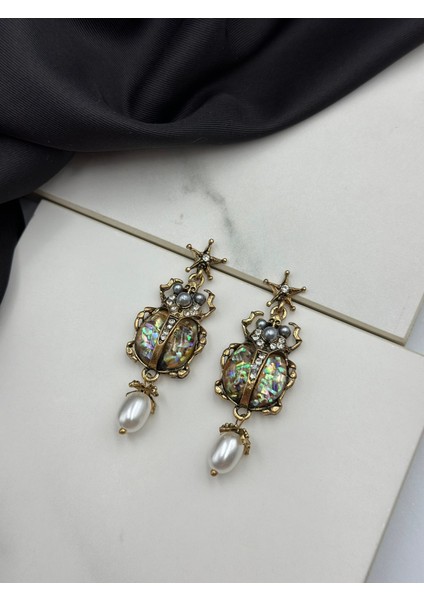 Örümcek ve Inci Detaylı Marka Model Tasarım Sallantılı Küpe fiyatları