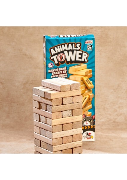 Animals Tower-Denge Oyunu 54 Adet Farklı Hayvan Taklidi