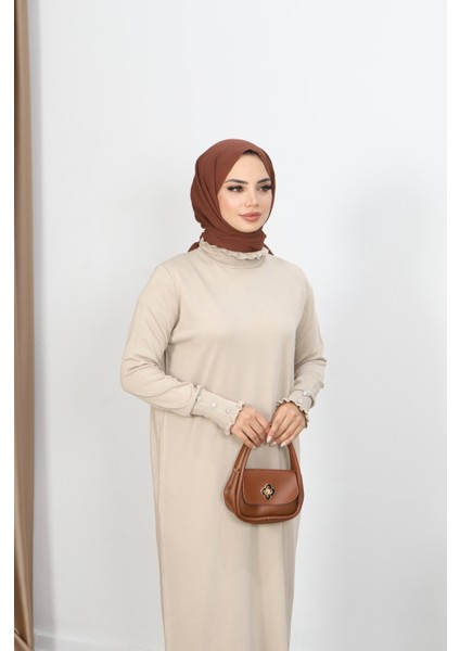 Taş Detaylı Merserize Elbise modelleri