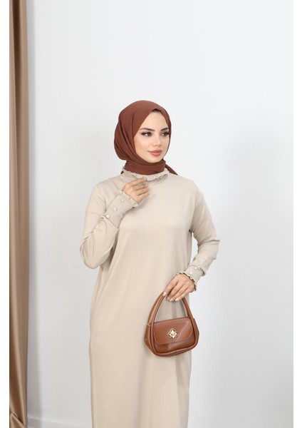 Taş Detaylı Merserize Elbise fırsatları