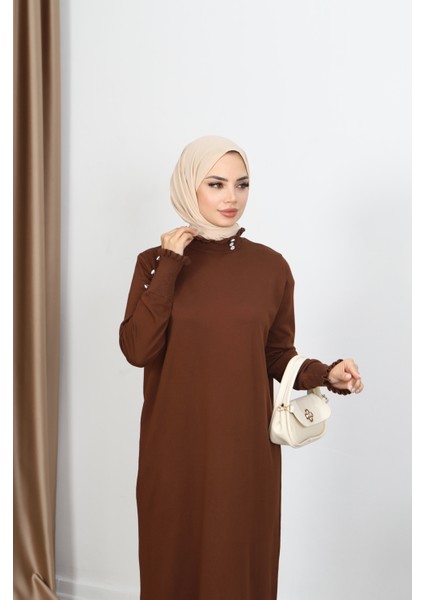 Taş Detaylı Merserize Elbise fırsatları