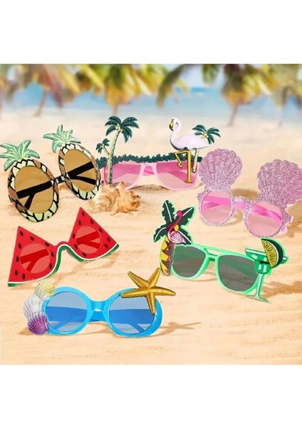 Tropikal Parti Gözlük Seti – 6’lı Renkli Aksesuar