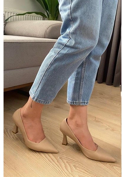 Kadın Nut Cilt 7 cm Topuklu Stiletto fiyatları